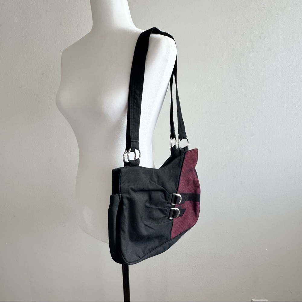 Black and Pink Cargo Style Shoulder Bag by Jak’s